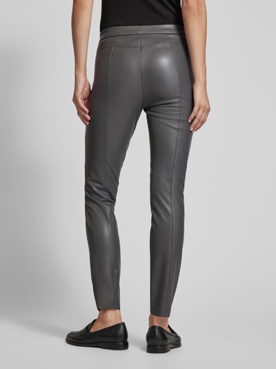 Raffaello Rossi Skinny fit broek in leerlook Antraciet - 5