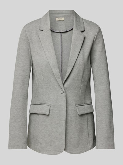 Fransa Blazer met viscose en klepzakken Lichtgrijs gemêleerd - 2