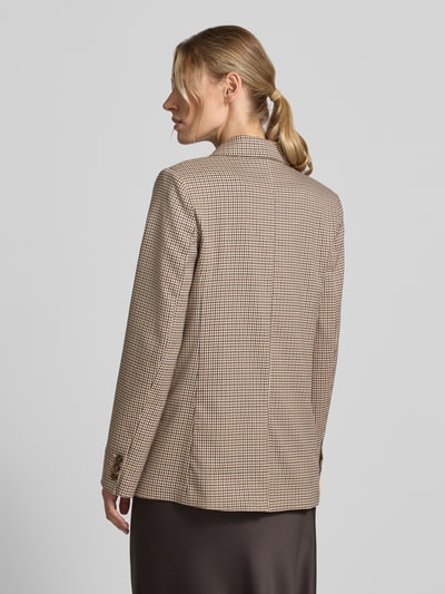 MANGO Straight Fit Blazer mit Viskose-Anteil Modell 'Charlott' Dunkelbraun 5