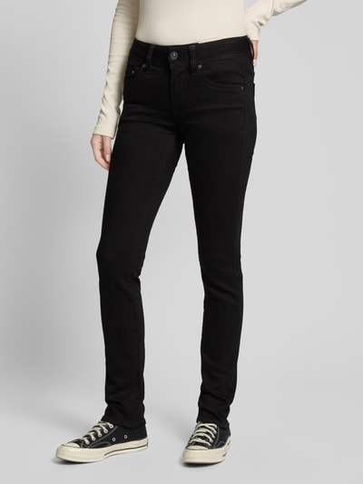 G-Star Raw Skinny Fit Jeans mit 5-Pocket-Design Modell 'Midge' Black 4