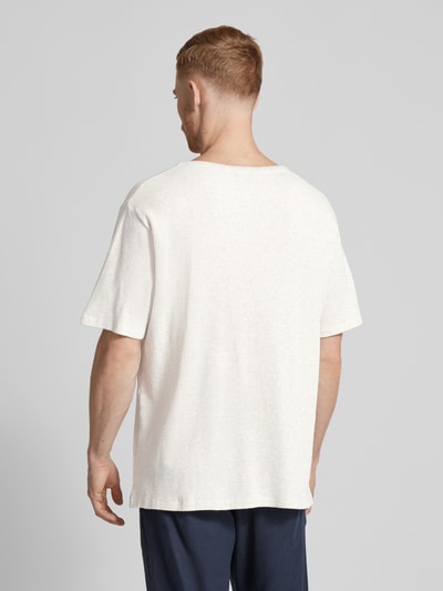 ROTHOLZ T-shirt met structuurmotief, model 'Waffle' Lichtgrijs gemêleerd - 5