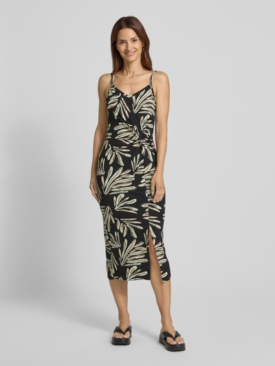 Tom Tailor Denim Sukienka casualowa o kroju podkreślającym sylwetkę z marszczeniem w talii Czarny 4