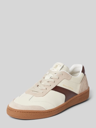 Marc O'Polo Low Top Sneaker aus Leder-Mix Offwhite 1