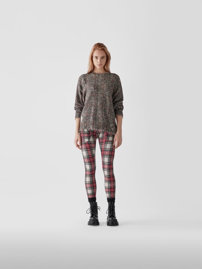R13 Pullover im Used-Look Anthrazit meliert 1
