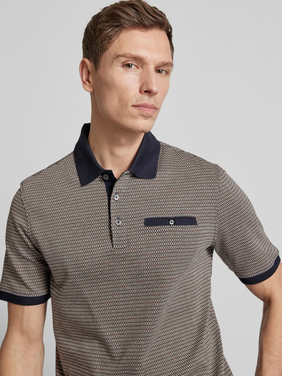 bugatti Poloshirt mit Label-Detail Camel 3