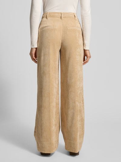 BOSS Orange Regular fit corduroy broek met riemlussen model 'C_TACODI' Beige - 5