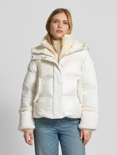 BOSS Daunenjacke mit Kapuze Modell 'Pimira' Offwhite 4