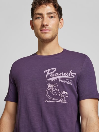 s.Oliver RED LABEL Regular fit T-shirt met Peanuts-print Violet - 3