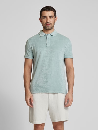 Strellson Poloshirt met structuurmotief, model 'Joseph' IJsblauw - 4