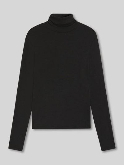 BOSS Orange Bluzka z długim rękawem o kroju slim fit z mieszanki lyocellu Czarny 2