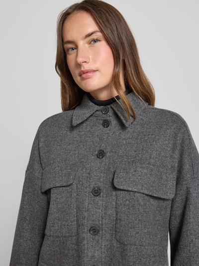 Christian Berg Woman Jacke mit Hemdblusenkragen und Pattentaschen Anthrazit 3