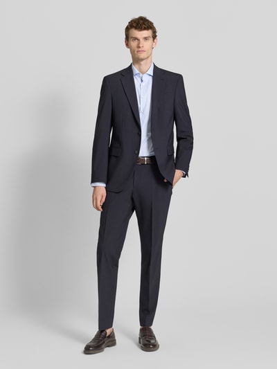 Jake*s Slim fit zakelijk overhemd van katoen met haaikraag Bleu - 1