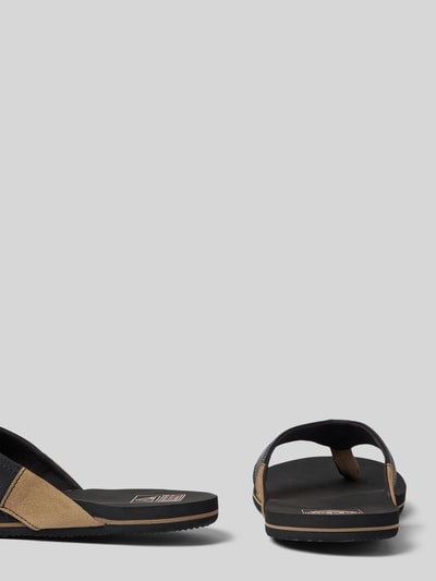 REEF Teenslippers met labeldetail, model 'Newport' Zwart - 2