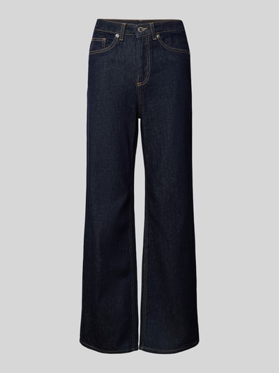 Vero Moda Wide Fit High Rise Jeans aus Baumwoll-Mix mit Kontrastnähten Modell 'TESSA' Dunkelblau 2