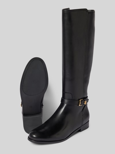 Lauren Ralph Lauren Stiefel aus Leder mit Label-Applikation Modell 'BROOKE' Black 4