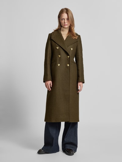 Barbour Lange jas met reverskraag, model 'REVA' Olijfgroen - 4