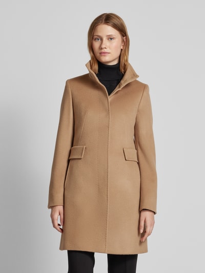 Max Mara Studio Lange jas met opstaande kraag, model 'AGNESE' Camel - 4