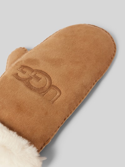 UGG Handschuhe aus Schafsfell mit Label-Stitching Camel 3