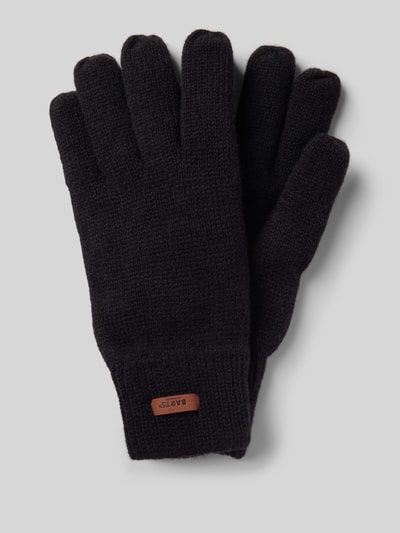 Barts Handschuhe aus Lammwolle mit Label-Detail Modell 'HAAKON' Black 1