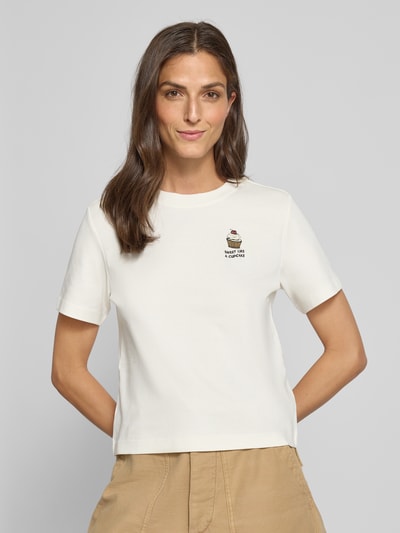 s.Oliver RED LABEL T-shirt o kroju regular fit z czystej bawełny Biały 3