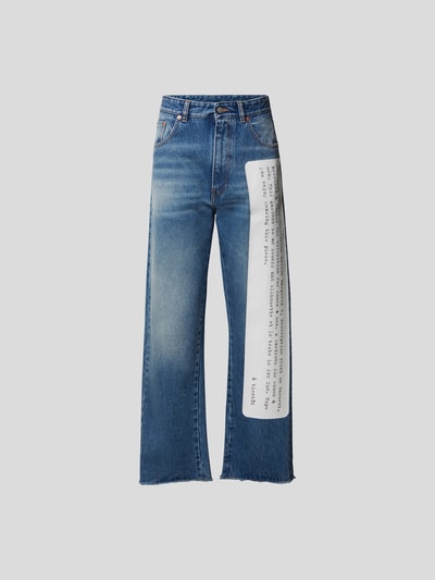 MM6 Maison Margiela Wide Leg Jeans mit Print Blau 2