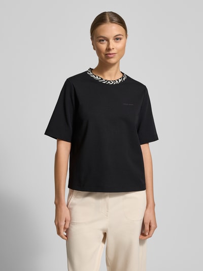 Marc Cain T-Shirt mit Rundhalsausschnitt Black 4