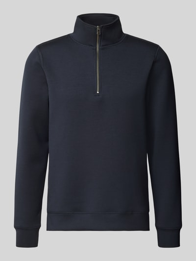 Casual Friday Sweatshirt met opstaande kraag en ritssluiting, model 'Sebastian' Marineblauw - 2