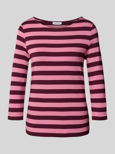 More & More Bluzka z długim rękawem o kroju regular fit z imitacji dzianiny z mieszanki wiskozy Mocnoróżowy 2