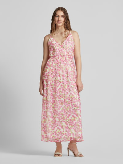 Vero Moda Midi-jurk met all-over bloemenprint, model 'SMILLA' Felroze - 4