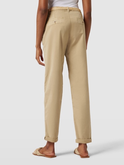 Esprit Chino in unifarbenem Design mit Gürtel Sand 5