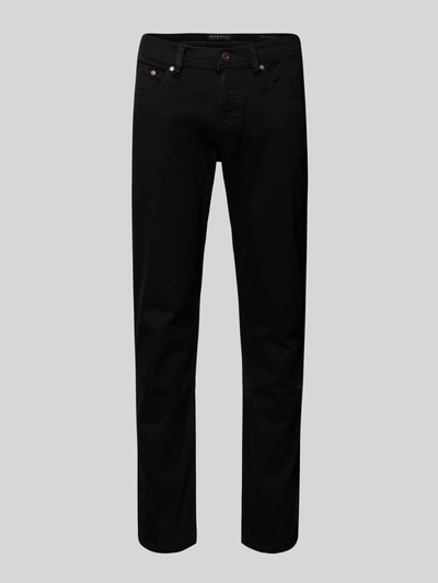Produktfoto, Regular Fit Jeans mit Eingrifftaschen von Bugatti in Schwarz, Baumwoll-Elasthan-Mix, Knopf- und Reißverschluss, Herren-Jeans