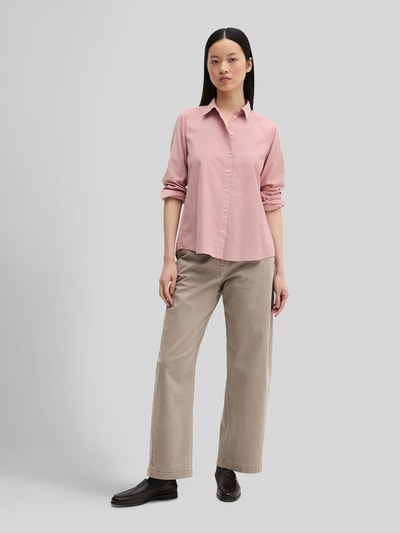 Marc O'Polo Regular Fit Langarm Bluse aus Lyocell-Baumwoll-Mix Rosa 1