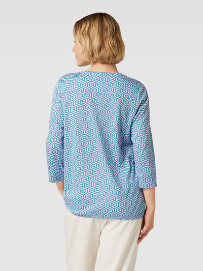 Soyaconcept Blusenshirt mit Allover-Muster Modell 'Felicity' Blau 5