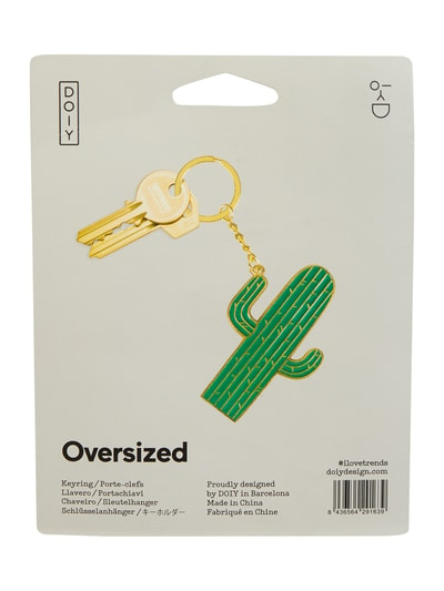 Doiy Sleutelhanger van metaal, model 'Oversized Cactus' Groen - 2