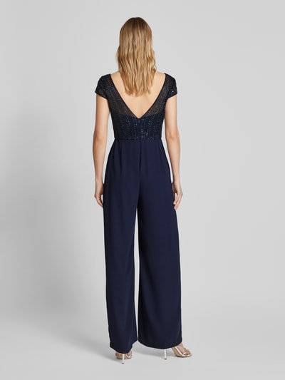 Hey Kyla Jumpsuit mit Ziersteinbesatz Dunkelblau 5