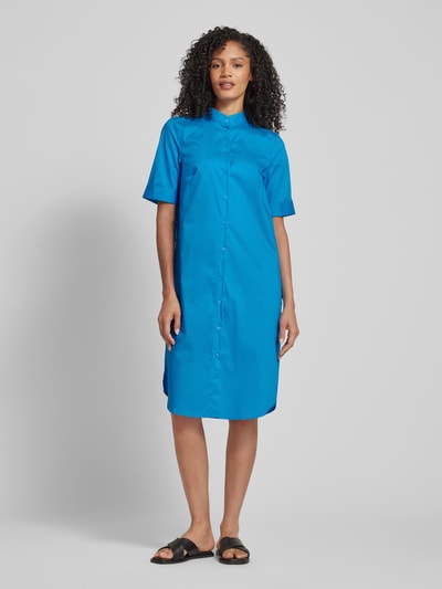 Christian Berg Woman Selection Midi-jurk met opstaande kraag Blauw - 4