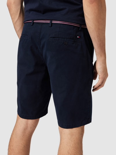 Tommy Hilfiger Korte broek met stoffen riem Marineblauw - 3