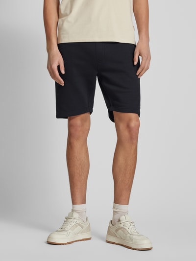 Blend Regular Fit Sweatshorts mit Label-Patch Black 4