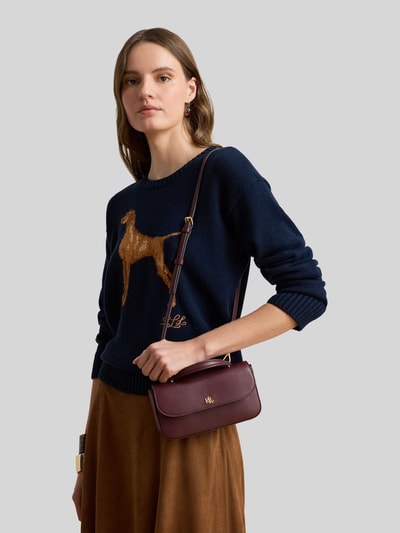 Lauren Ralph Lauren Umhängetasche aus echtem Kalbsleder Modell 'MRCY' Bordeaux 1