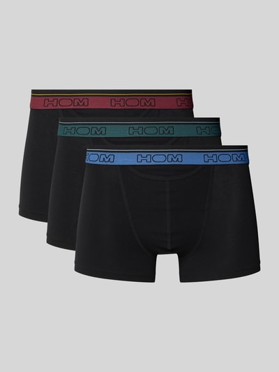 HOM Trunks mit Label-Bund Modell 'Tiago' im 3er-Pack Black 1