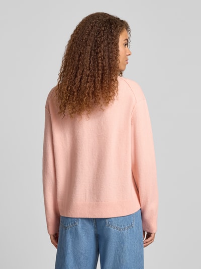 Marc O'Polo Denim Regular fit gebreide pullover van scheerwolmix  Rosé - 5