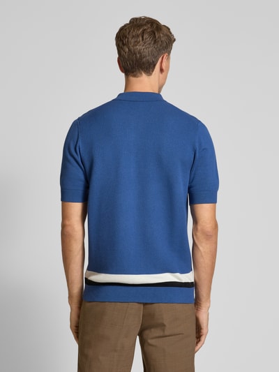 HUGO Regular fit poloshirt met wol, model 'SHOLPONE' Blauw - 5