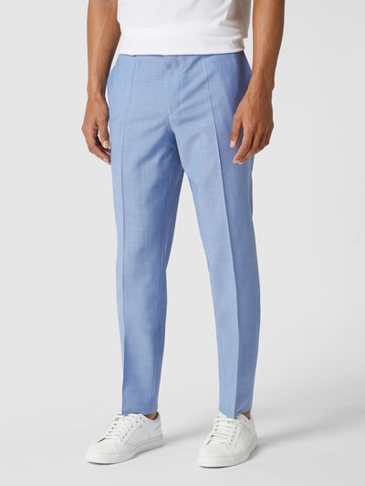 HUGO Slim fit pantalon van scheerwol, model 'Getlin' Bleu - 4