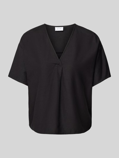 Vila Blusenshirt mit V-Ausschnitt Modell 'PRISILLA' Black 2