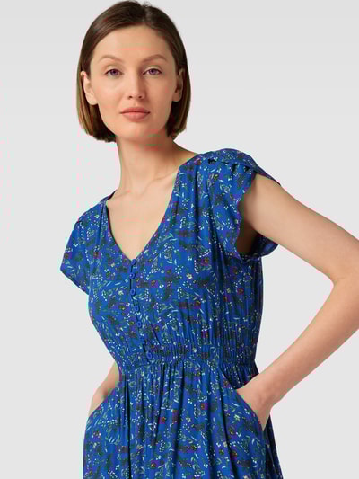 Apricot Midi-jurk van viscose met volantmouwen Lichtblauw - 3