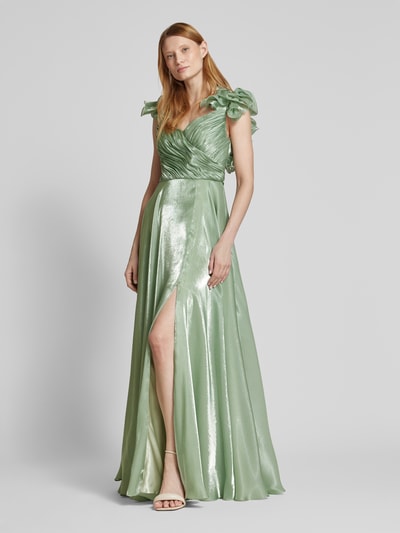 Unique Abendkleid mit gelegten Falten Mint 1