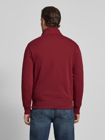 Gant Sweatjacke mit Label-Stitching Bordeaux 5