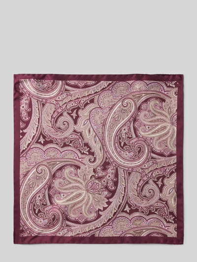 Verugia Seideneinstecktuch mit Paisley-Muster Bordeaux 2