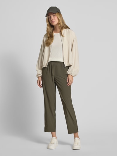 OPUS Broek met elastische band, model 'Mefini' Olijfgroen - 1