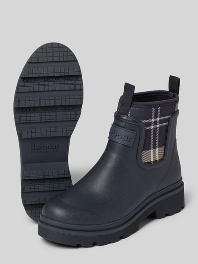 Barbour Gummistiefel mit Label-Patch Modell 'Cynthia' Dunkelblau 4